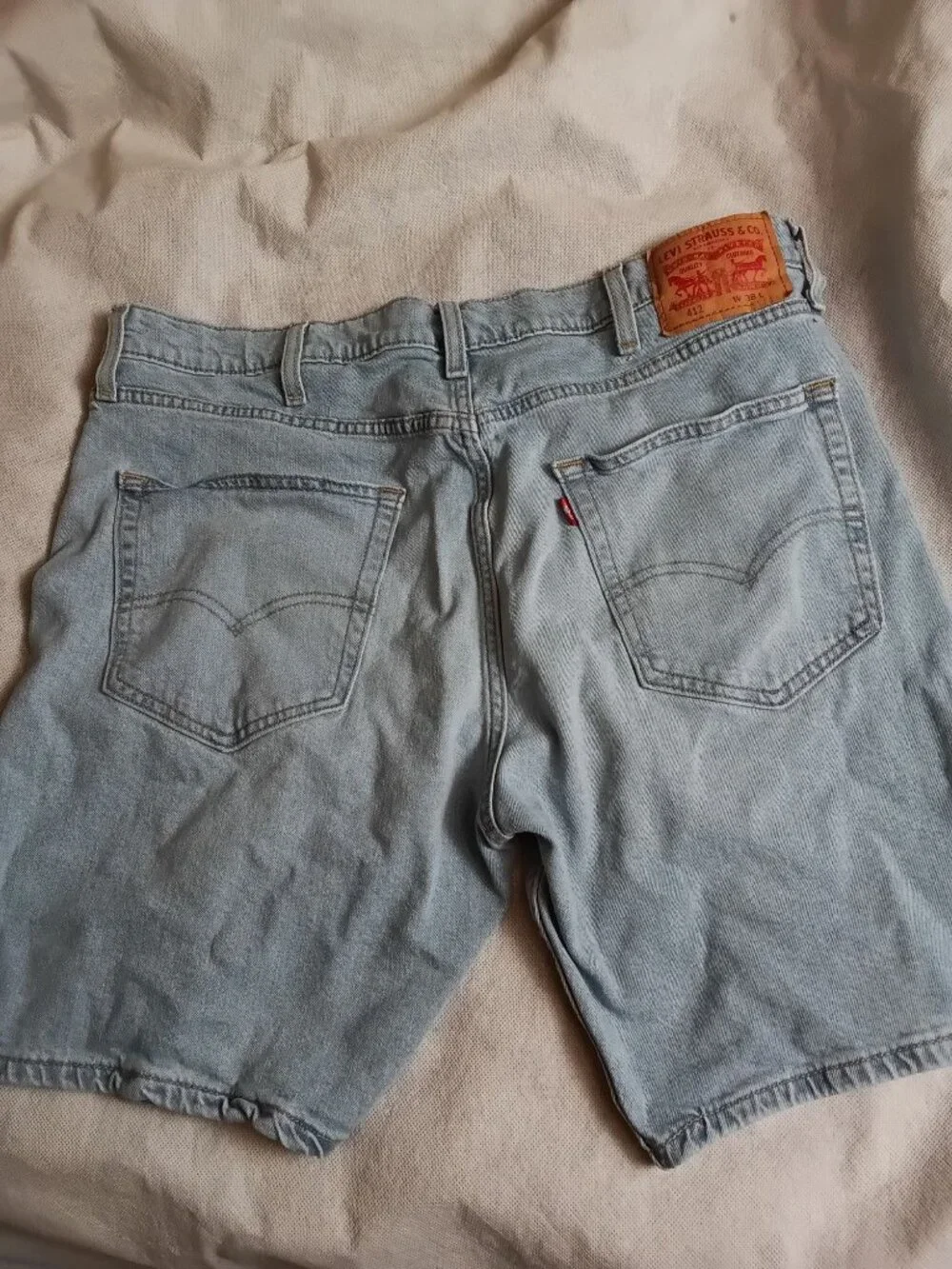 Levi's 412 Men's Denim Shorts Size 38 Light Wash Cotton Blend 9